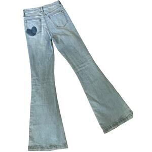 Altr’d State high rise wide leg button fly faded heart jeans 28/7